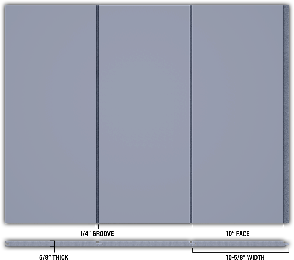 10″ Smooth T&G Modern Shiplap Strips - Individual