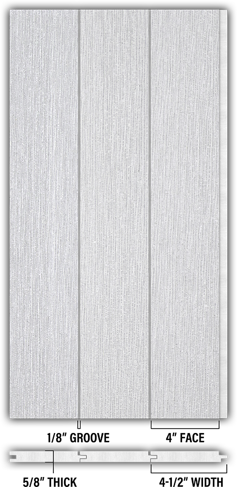 4″ RoughSawn T&G Modern Shiplap Strips - Individual