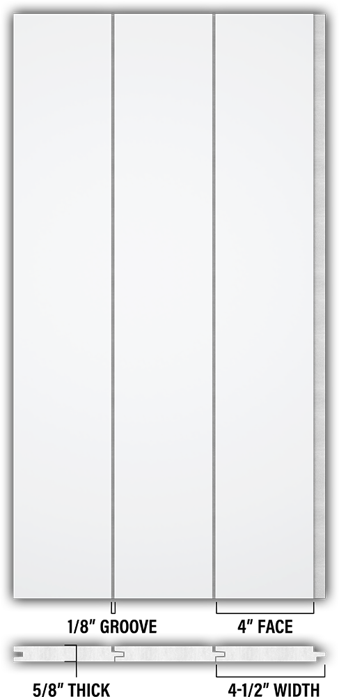 4″ Smooth T&G Modern Shiplap Strips - Individual