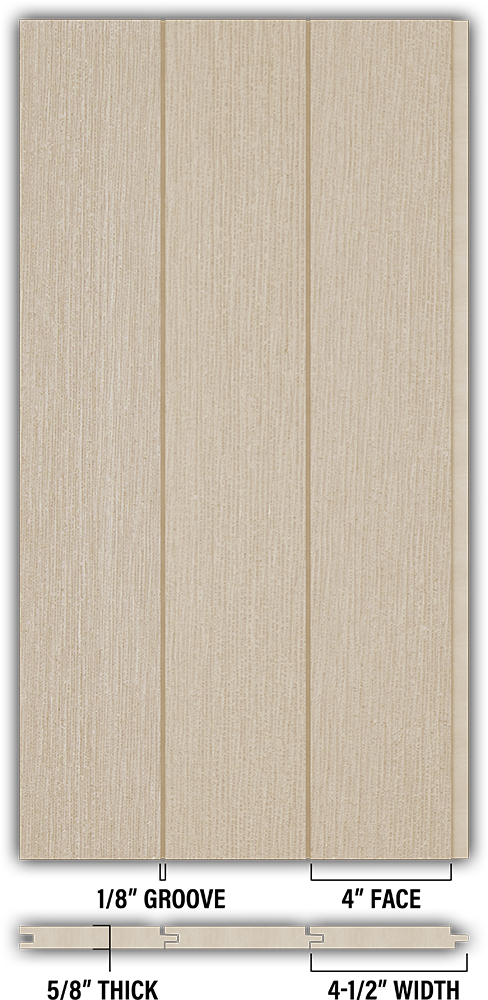 4″ RoughSawn T&G Modern Shiplap Strips - Individual