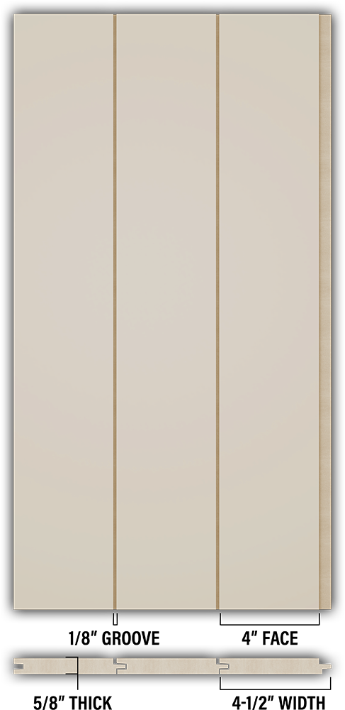 4″ Smooth T&G Modern Shiplap Strips - Individual