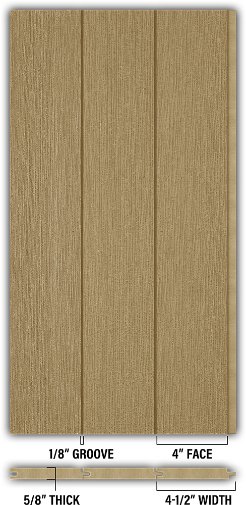4″ RoughSawn T&G Modern Shiplap Strips - Individual