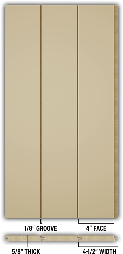 4″ Smooth T&G Modern Shiplap Strips - Individual