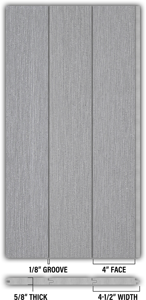 4″ RoughSawn T&G Modern Shiplap Strips - Individual