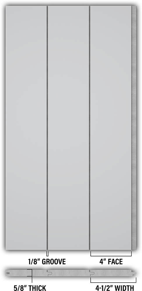 4″ Smooth T&G Modern Shiplap Strips - Individual