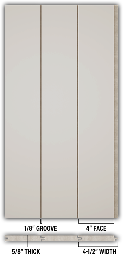 4″ Smooth T&G Modern Shiplap Strips - Individual