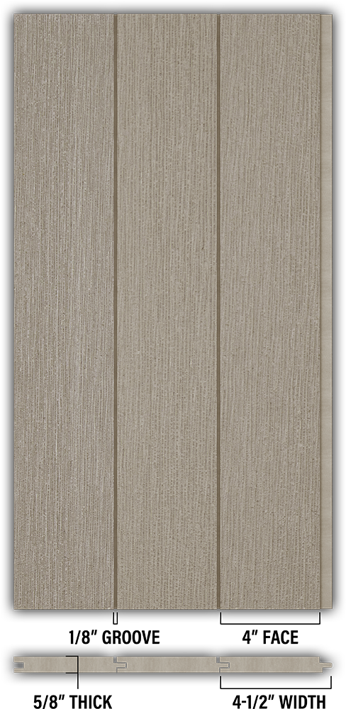 4″ RoughSawn T&G Modern Shiplap Strips - Individual