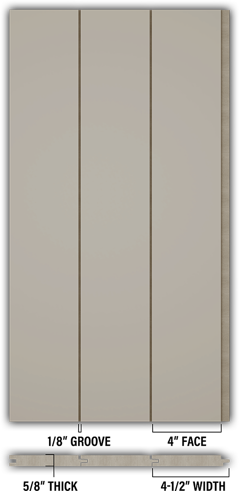 4″ Smooth T&G Modern Shiplap Strips - Individual