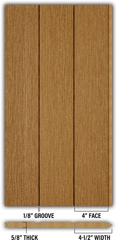4″ RoughSawn T&G Modern Shiplap Strips - Individual