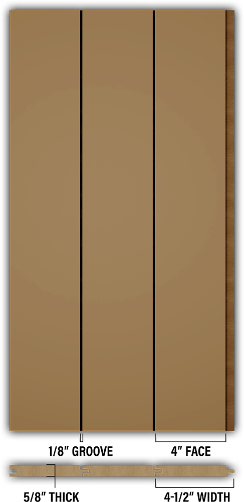 4″ Smooth T&G Modern Shiplap Strips - Individual