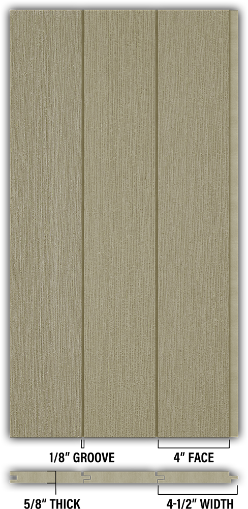 4″ RoughSawn T&G Modern Shiplap Strips - Individual