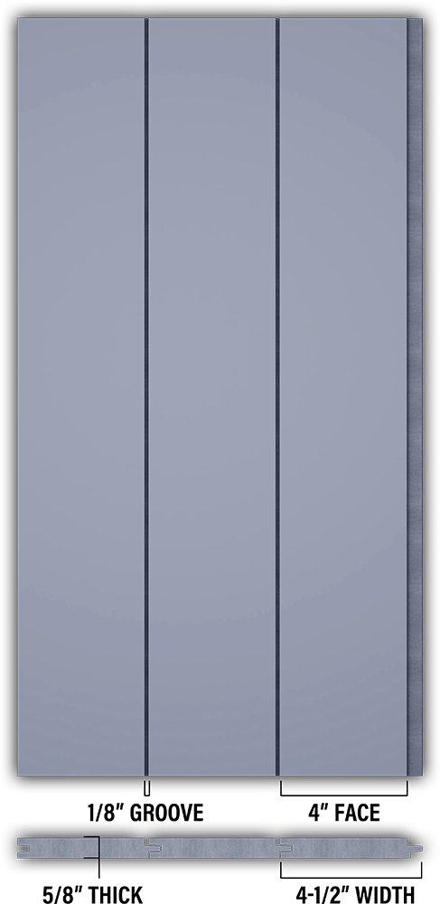 4″ Smooth T&G Modern Shiplap Strips - Individual