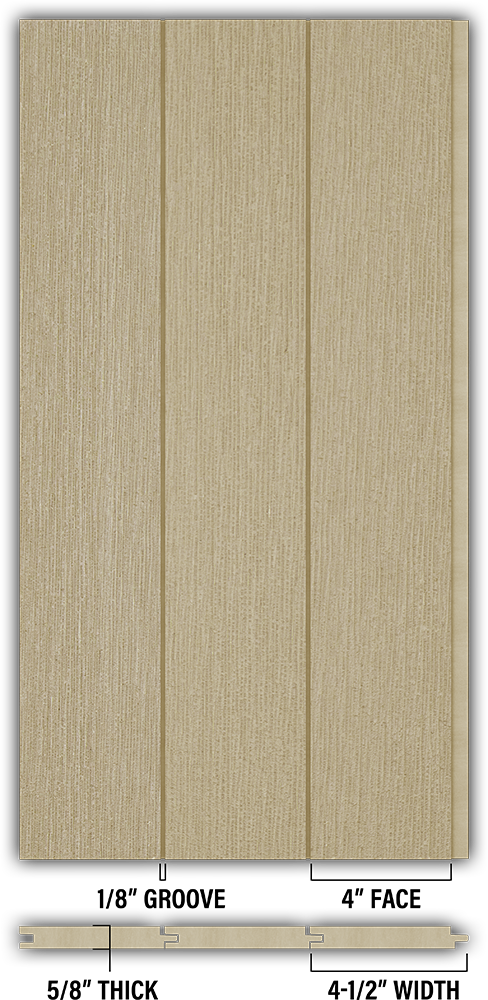 4″ RoughSawn T&G Modern Shiplap Strips - Individual