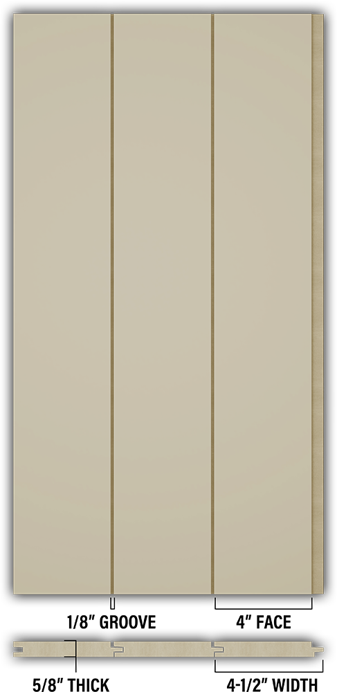 4″ Smooth T&G Modern Shiplap Strips - Individual
