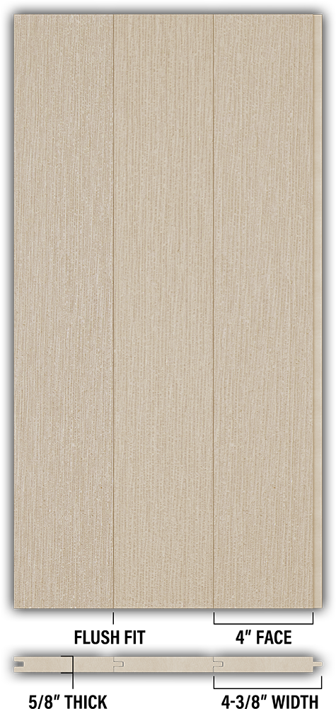 4″ RoughSawn T&G Modern Shiplap Strips - Individual