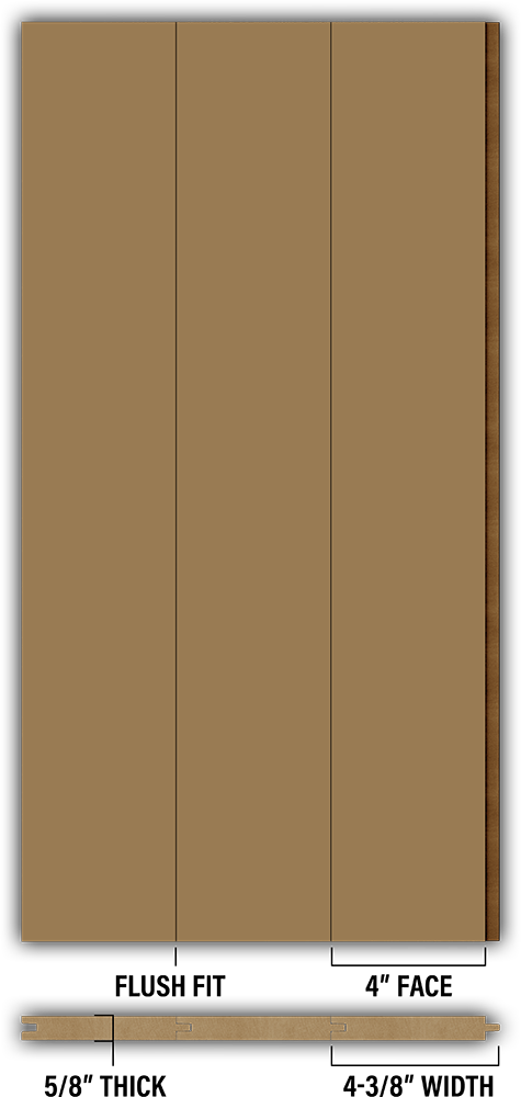 4″ Smooth T&G Modern Shiplap Strips - Individual
