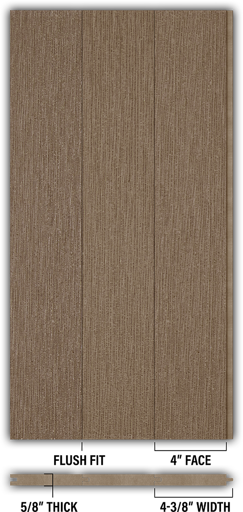 4″ RoughSawn T&G Modern Shiplap Strips - Individual