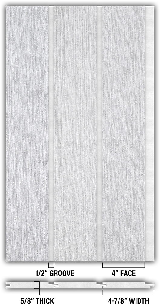 4″ RoughSawn T&G Modern Shiplap Strips - Individual
