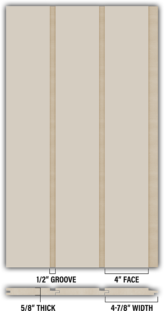 4″ Smooth T&G Modern Shiplap Strips - Individual