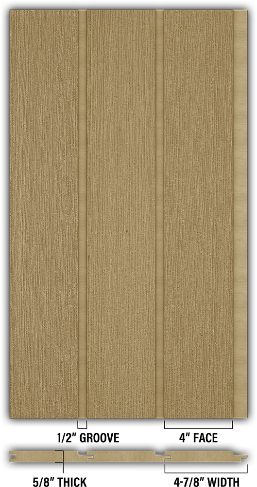 4″ RoughSawn T&G Modern Shiplap Strips - Individual