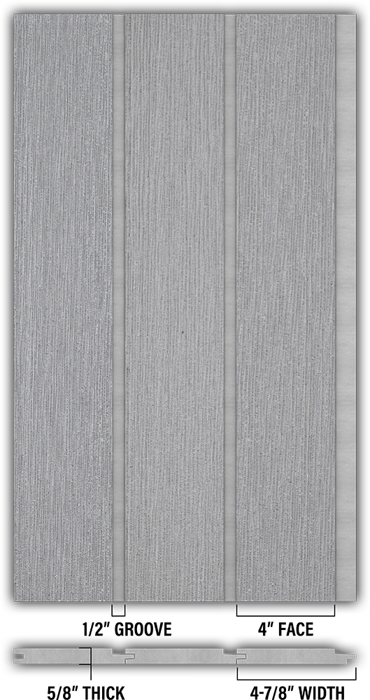 4″ RoughSawn T&G Modern Shiplap Strips - Individual