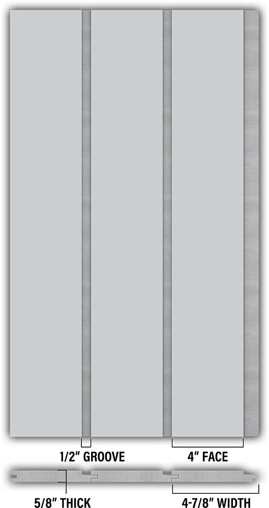 4″ Smooth T&G Modern Shiplap Strips - Individual