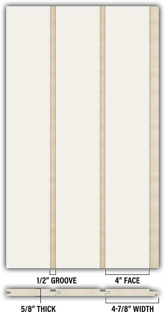 4″ Smooth T&G Modern Shiplap Strips - Individual