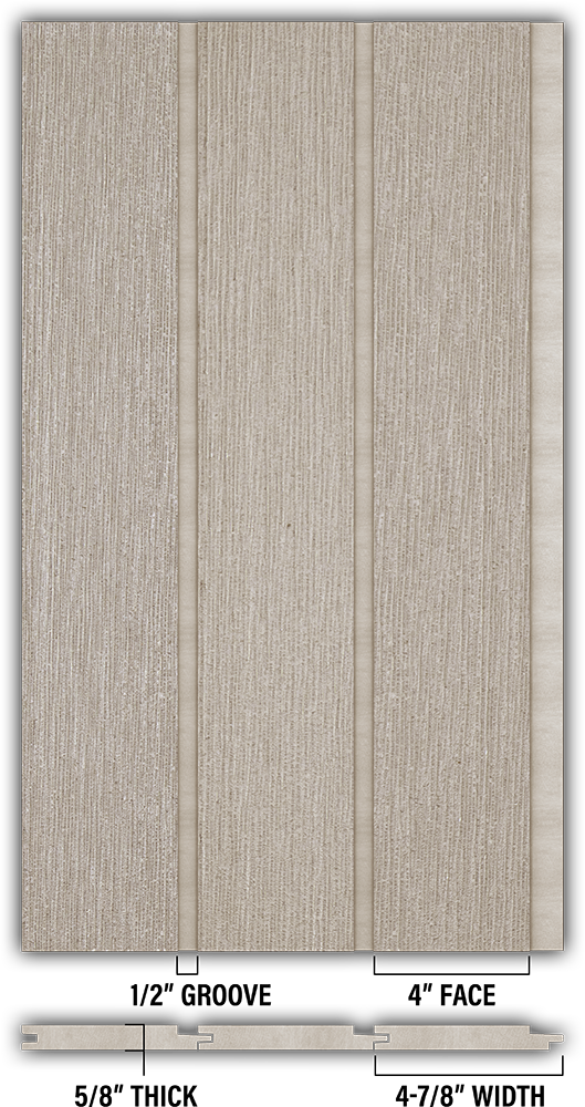 4″ RoughSawn T&G Modern Shiplap Strips - Individual