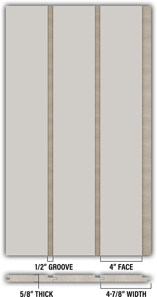 4″ Smooth T&G Modern Shiplap Strips - Individual
