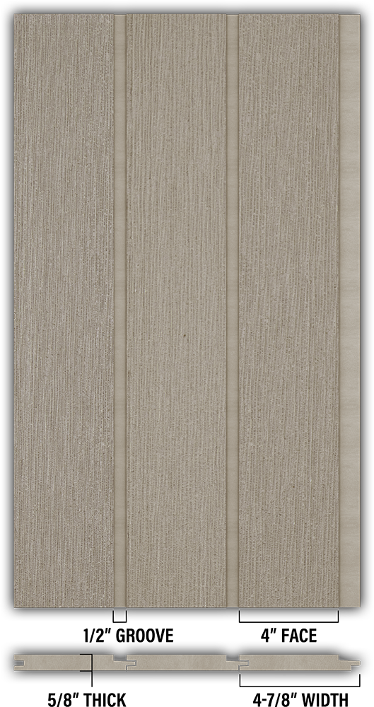4″ RoughSawn T&G Modern Shiplap Strips - Individual