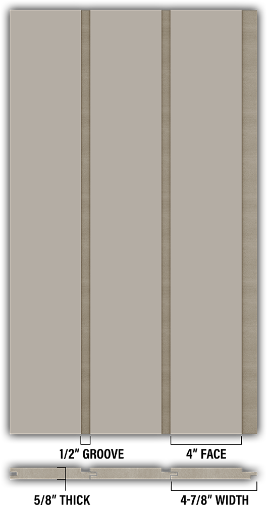 4″ Smooth T&G Modern Shiplap Strips - Individual