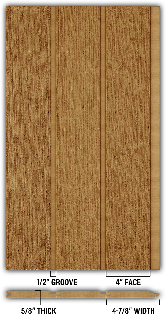 4″ RoughSawn T&G Modern Shiplap Strips - Individual