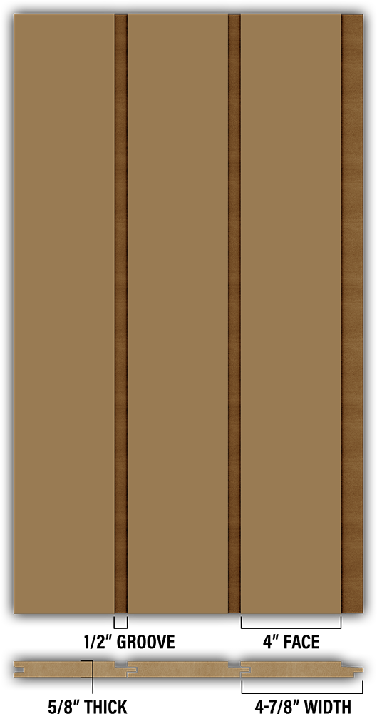 4″ Smooth T&G Modern Shiplap Strips - Individual