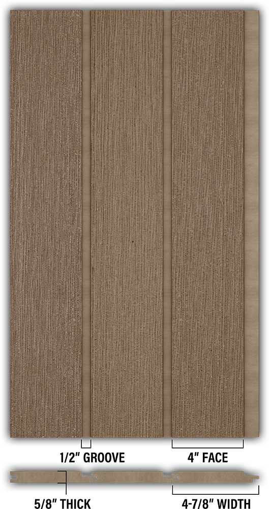 4″ RoughSawn T&G Modern Shiplap Strips - Individual