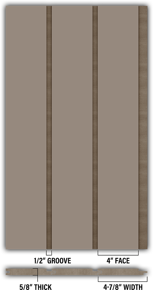 4″ Smooth T&G Modern Shiplap Strips - Individual