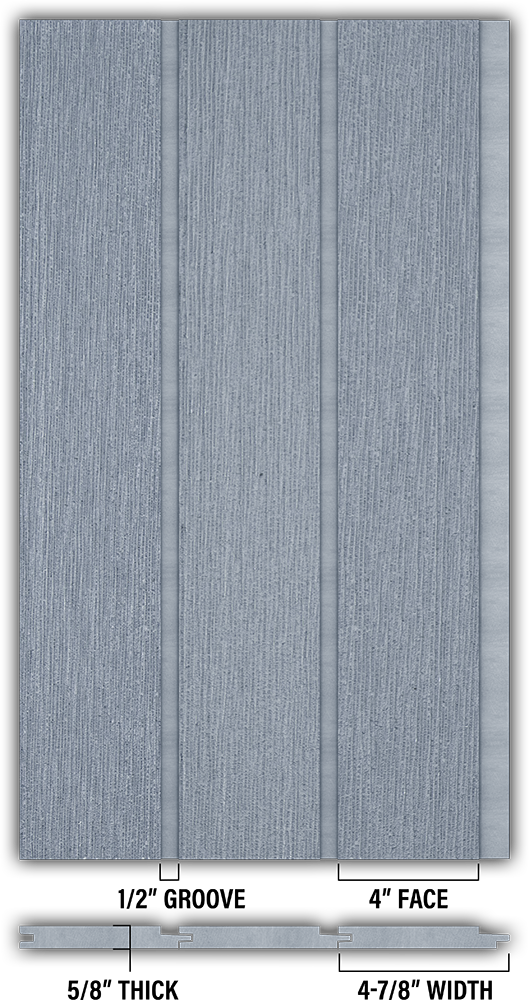 4″ RoughSawn T&G Modern Shiplap Strips - Individual