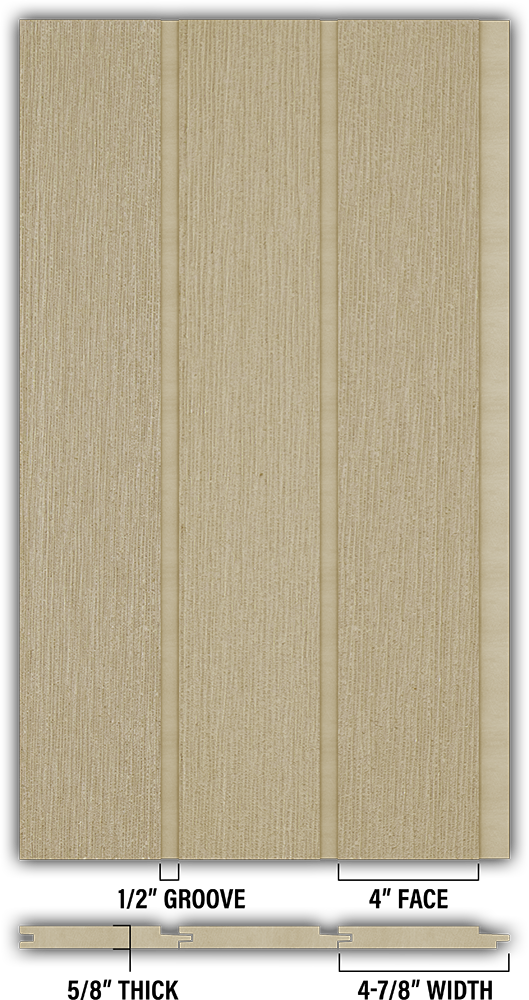 4″ RoughSawn T&G Modern Shiplap Strips - Individual