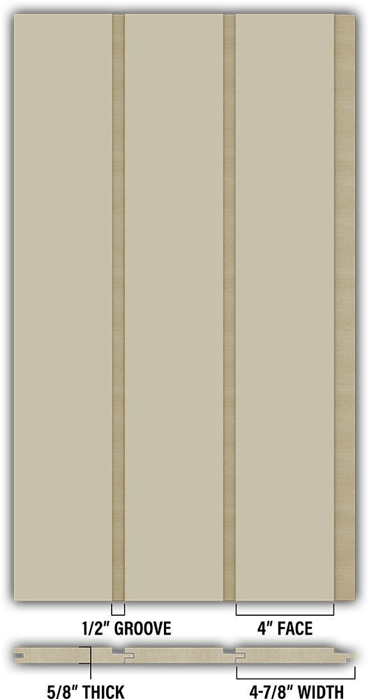 4″ Smooth T&G Modern Shiplap Strips - Individual
