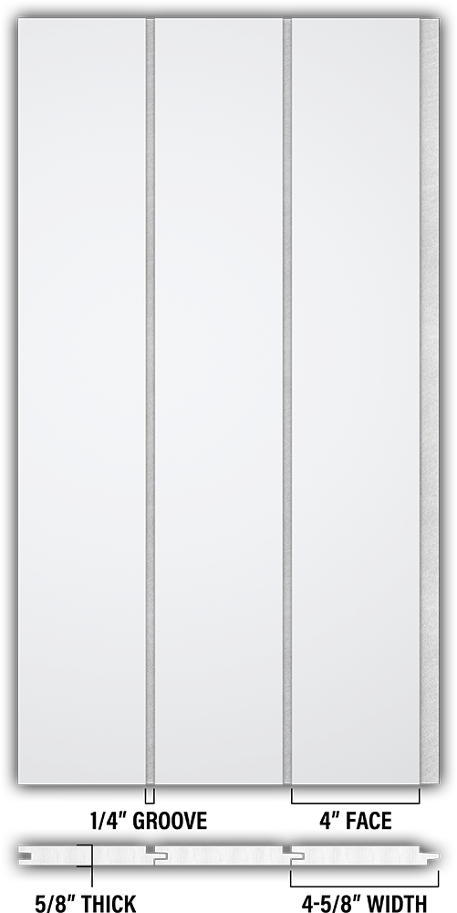 4″ Smooth T&G Modern Shiplap Strips - Individual