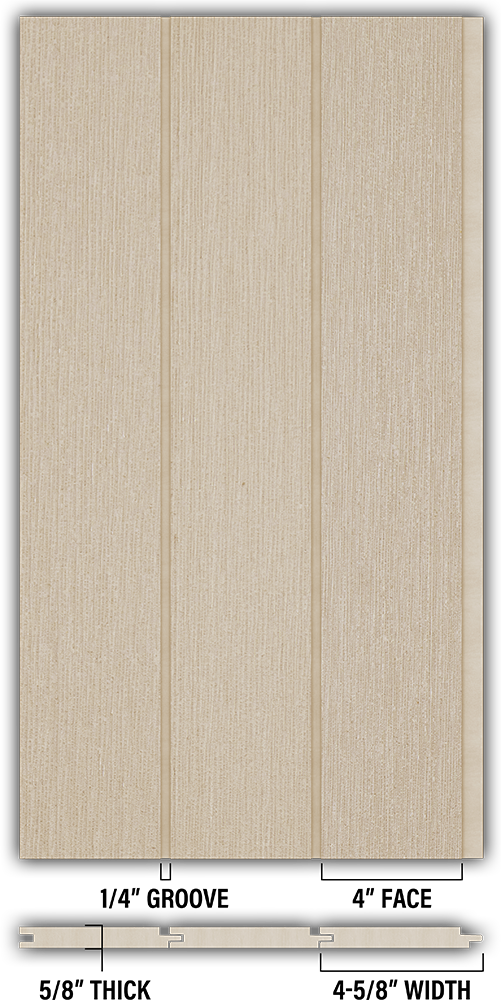 4″ RoughSawn T&G Modern Shiplap Strips - Individual