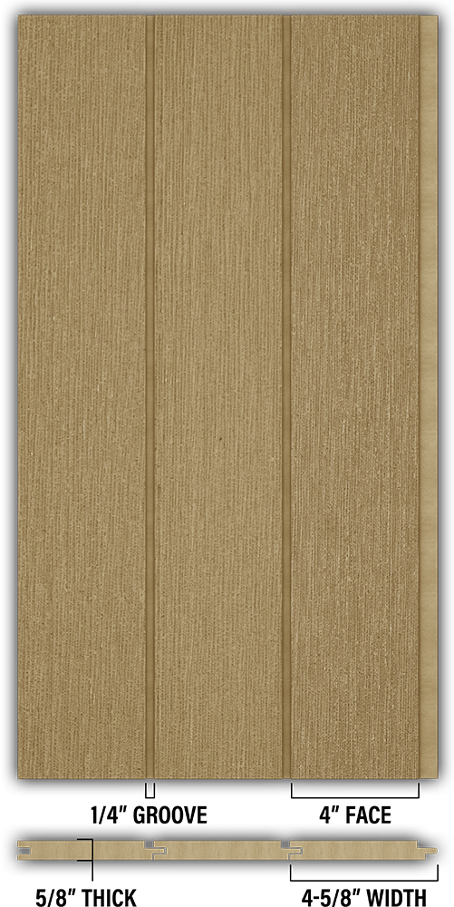 4″ RoughSawn T&G Modern Shiplap Strips - Individual