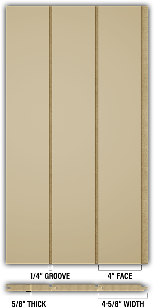 4″ Smooth T&G Modern Shiplap Strips - Individual