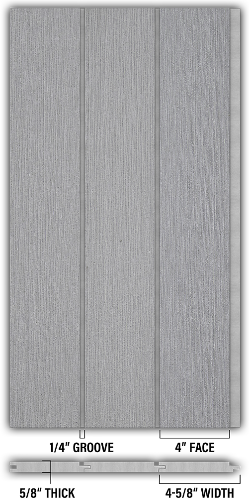 4″ RoughSawn T&G Modern Shiplap Strips - Individual