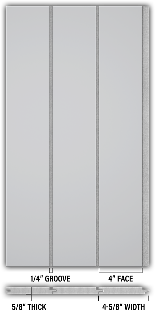 4″ Smooth T&G Modern Shiplap Strips - Individual