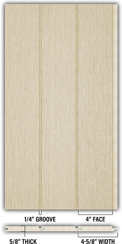 4″ RoughSawn T&G Modern Shiplap Strips - Individual