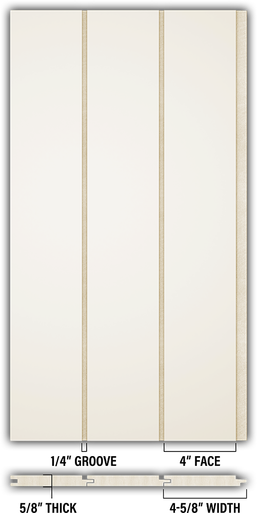 4″ Smooth T&G Modern Shiplap Strips - Individual