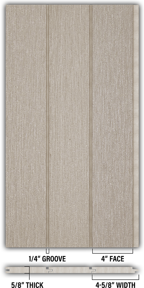 4″ RoughSawn T&G Modern Shiplap Strips - Individual