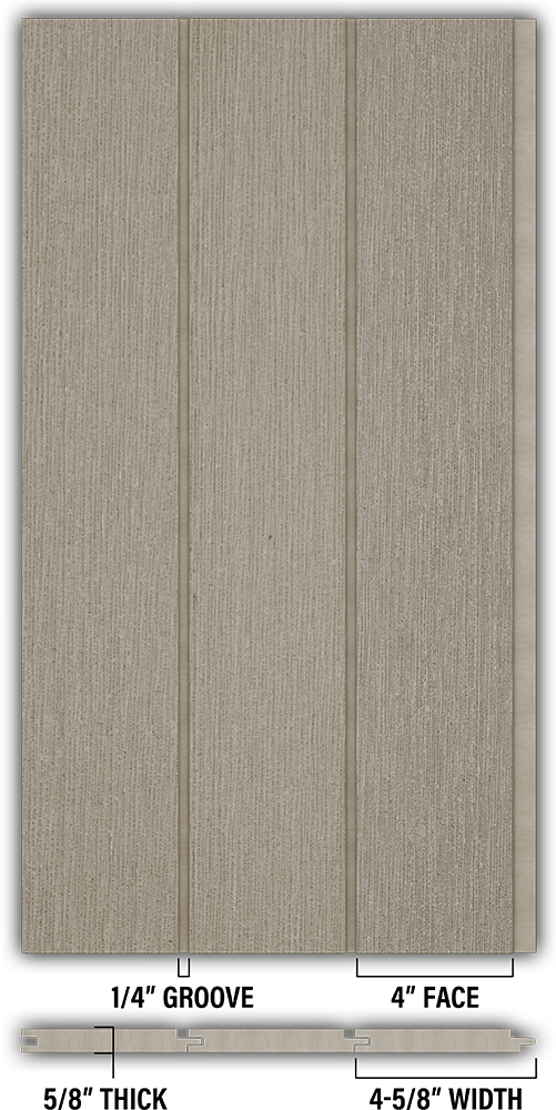 4″ RoughSawn T&G Modern Shiplap Strips - Individual