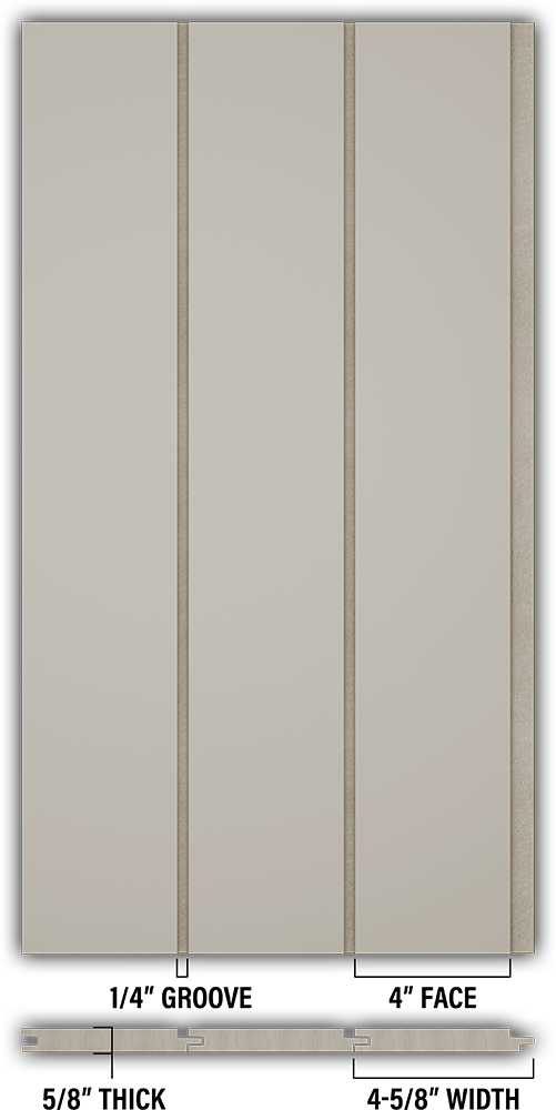 4″ Smooth T&G Modern Shiplap Strips - Individual