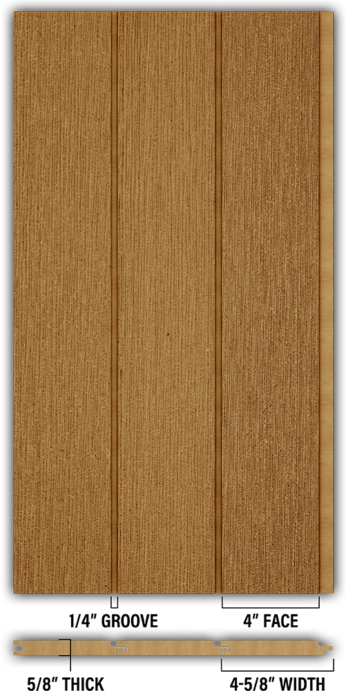 4″ RoughSawn T&G Modern Shiplap Strips - Individual